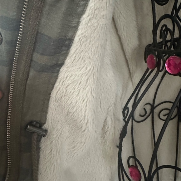 Rails Whitaker Sage Camo Jacket Faux-fur Lining Military Streetwear Women's S - Picture 10 of 10